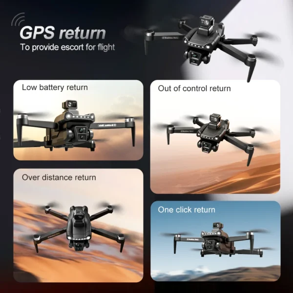 For Xiaomi V198GPS Drone ESC 8K Profesional HD Camera Brushless Obstacle Avoidance Aerial Optical Foldable Quadcopter Mini Dron - Image 5